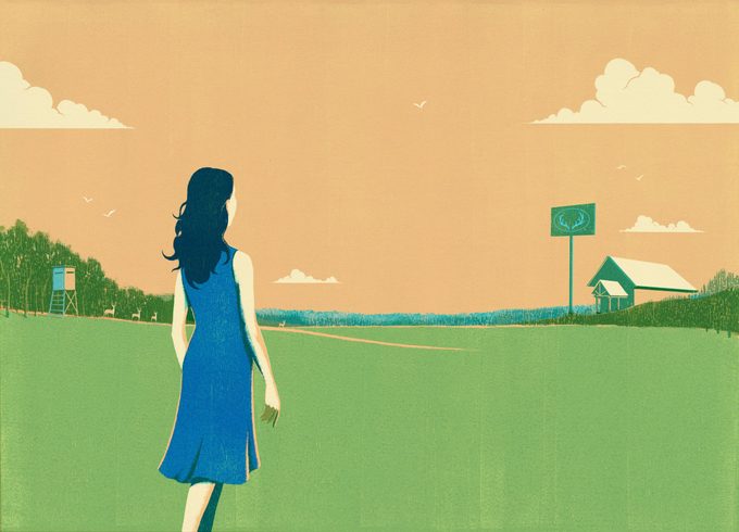 Illustration by Dan Bejar or a woman gazing across a field