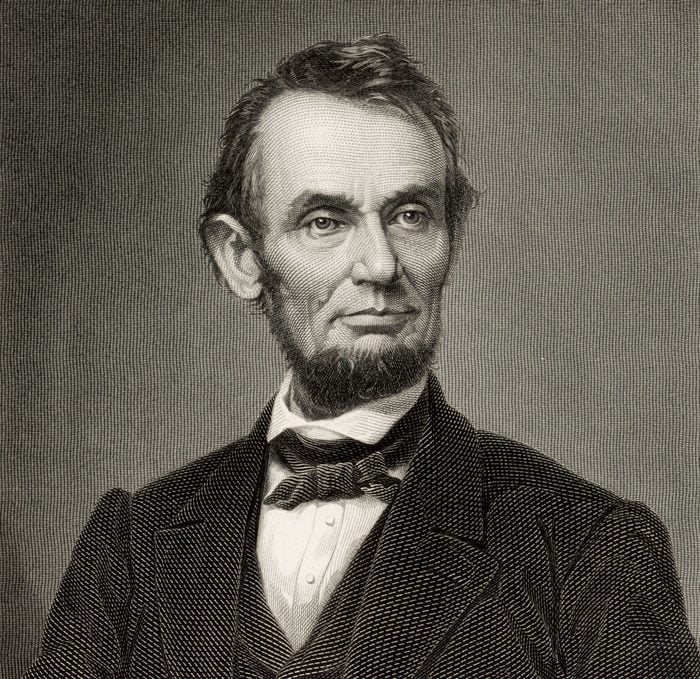 Mandatory Credit: Photo by The Art Archive/Shutterstock (5850800ax) Abraham LINCOLN 1809-65 inaugurated President of the United States in 1861during the American Civil War. He was shot by John Wilkes Booth on April 14 1865. Engraving by Charles Burt after photograph by Mathew Brady Art - various
