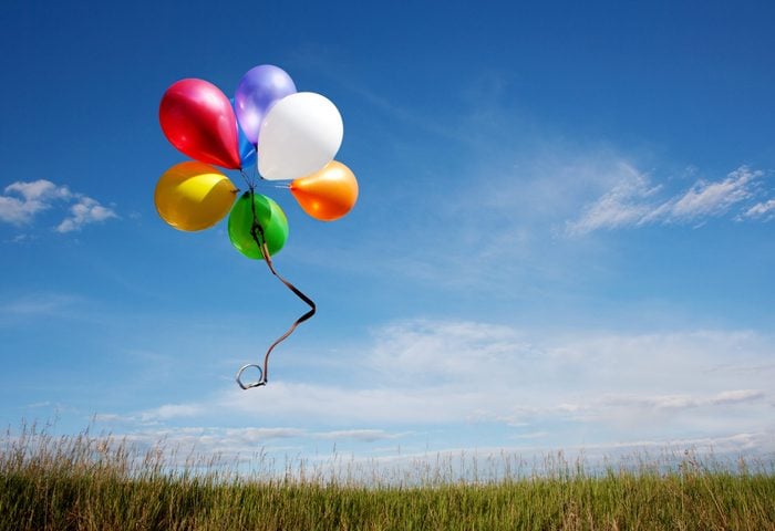 Balloons flying in the sky