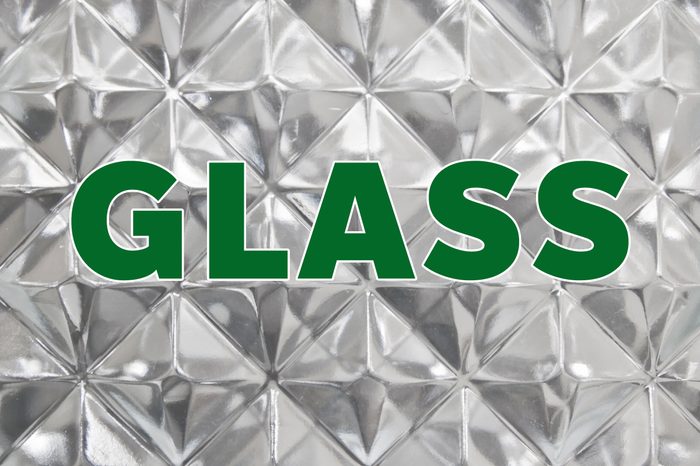 material reciclable de vidrio