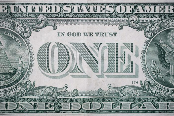 One Dollar Bill Close Up