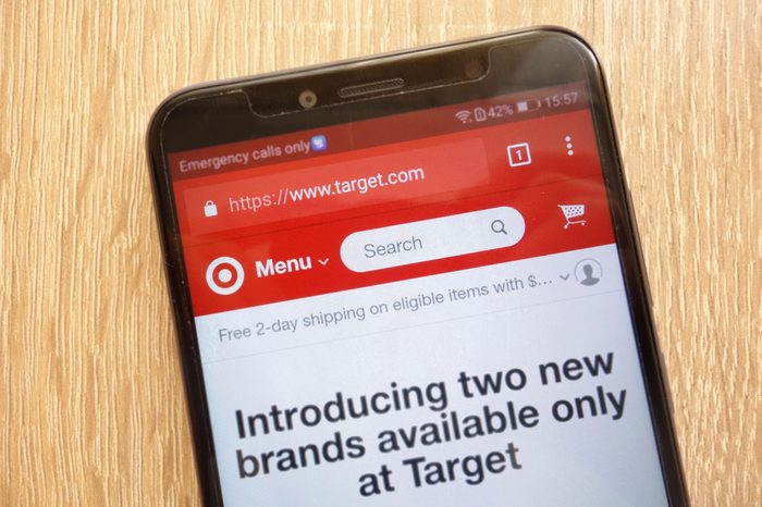 target on mobile phone
