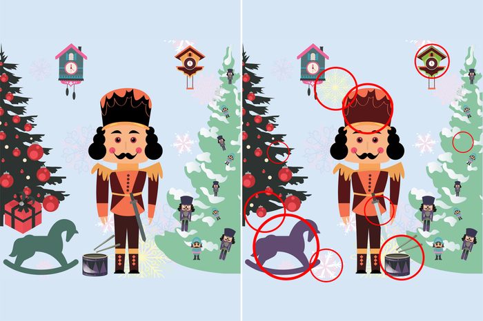 spot the differences nutcracker chirstmas scene answer