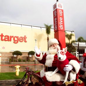 target holiday shopping santa and bullseye