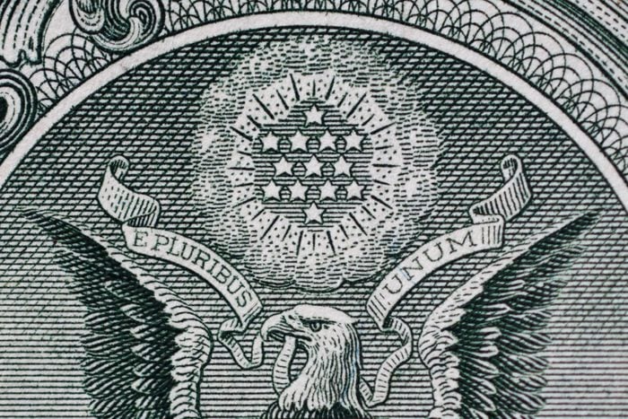 Stars Above Eagle Dollar Bill