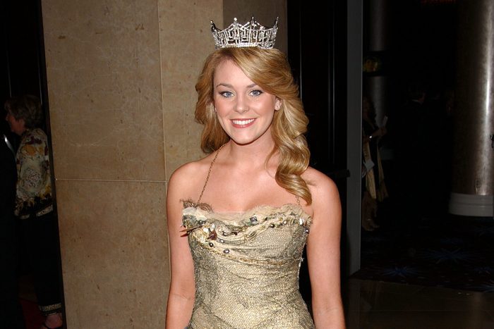 Mandatory Credit: Photo by Picture Perfect/Shutterstock (663660j) Lauren Nelson Miss America 2007 Viewpoint School gala fundraiser to honour Sam and Mary Haskell hosted by Brad Garrett and Ray Romano, Beverly Hilton hotel, Los Angeles, California, America - 12 May 2007
