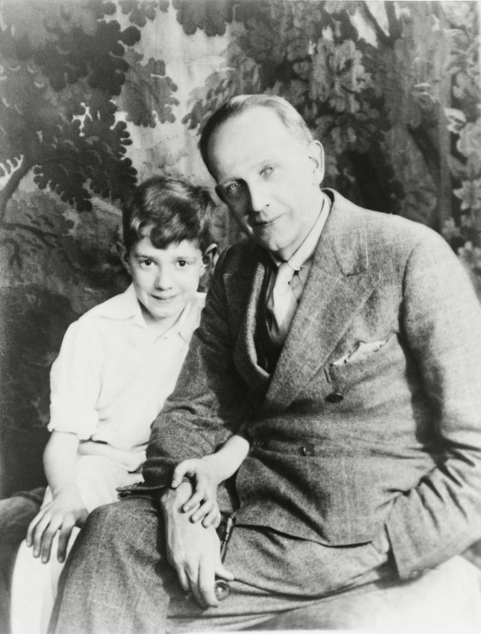 Mandatory Credit: Photo by Everett/Shutterstock (10275004a) A.A. Milne (1882-1956), the author of Winny the Pooh with his son, Christopher Robin (b.1920), on whom he based the character of the same name. Historical Collection