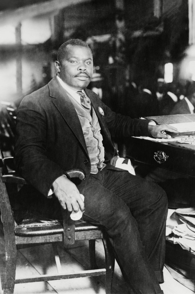 Mandatory Credit: Photo by Everett/Shutterstock (10275215a) Marcus Garvey (1887-1940), founded the African American nationalist organization, Universal Negro Improvement Association (UNIA) in 1914. His movement was successful until government investigators charged him with mail fraud, resulting in his imprisonment and deportation. Ca. 1920. Historical Collection
