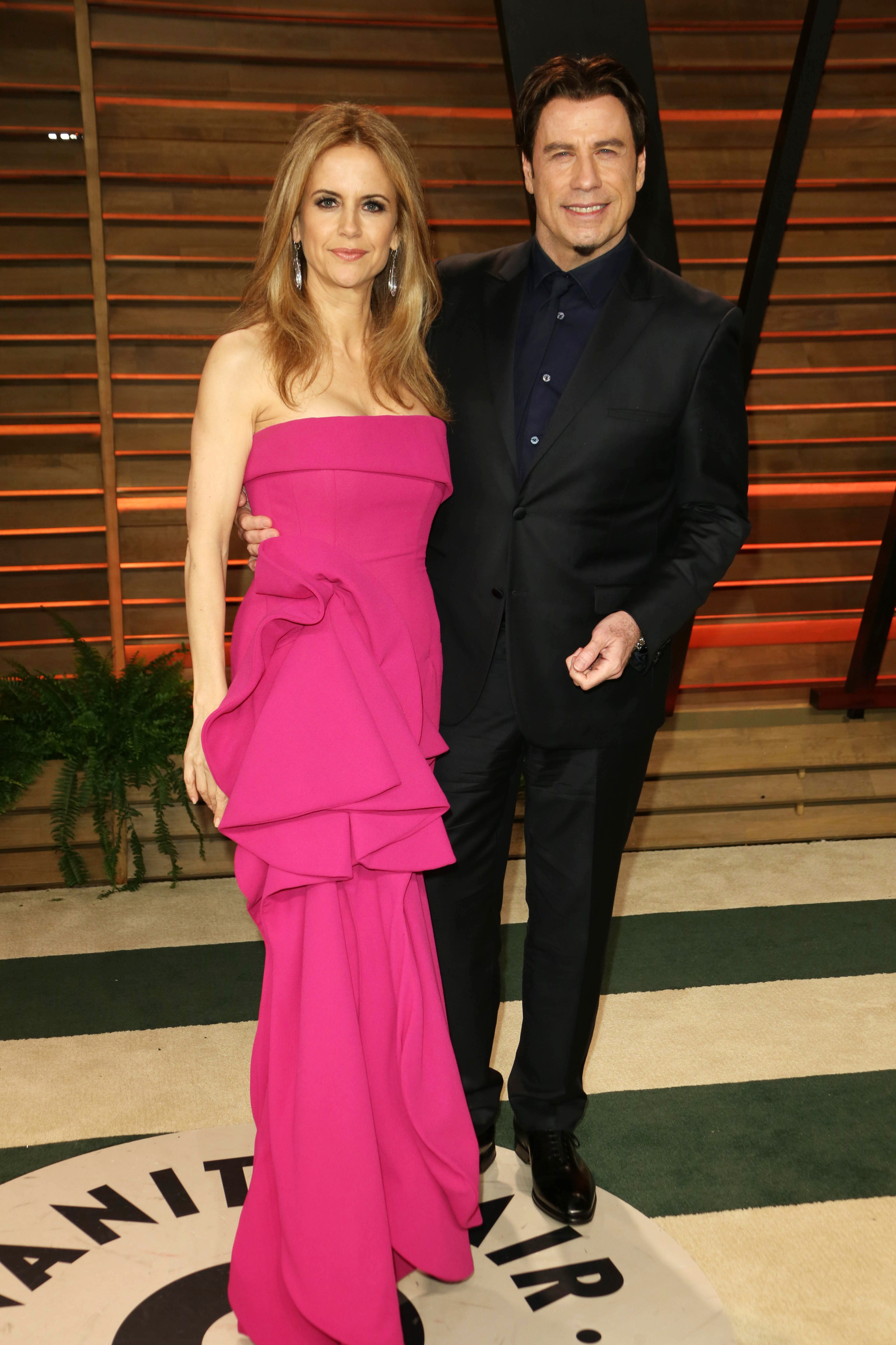 Mandatory Credit: Photo by Shutterstock (3613773ce) Kelly Preston and John Travolta 86th Annual Academy Awards Oscars, Vanity Fair Party, Los Angeles, America - 02 Mar 2014