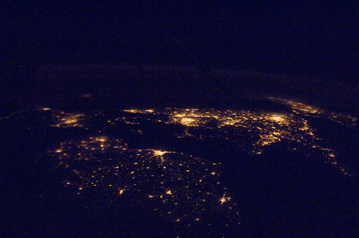 lights from cities at night from space nasa