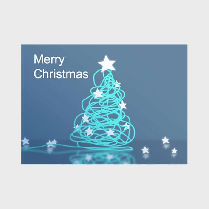 starry christmas tree card