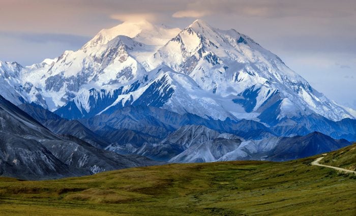 Denali (also known as Mount McKinley, its former official name) is the highest mountain in North America at 20,310ft. Located in Denali National Park and Preserve, Alaska, USA.