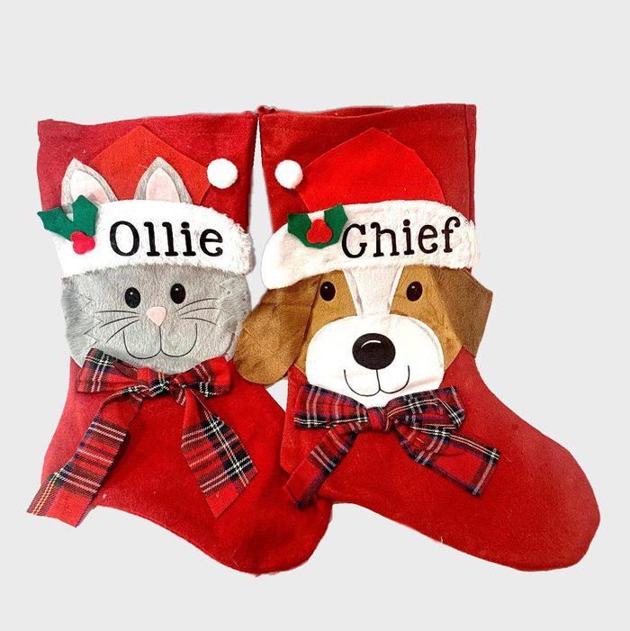 Dog And Cat Christmas Stockings Via Etsy