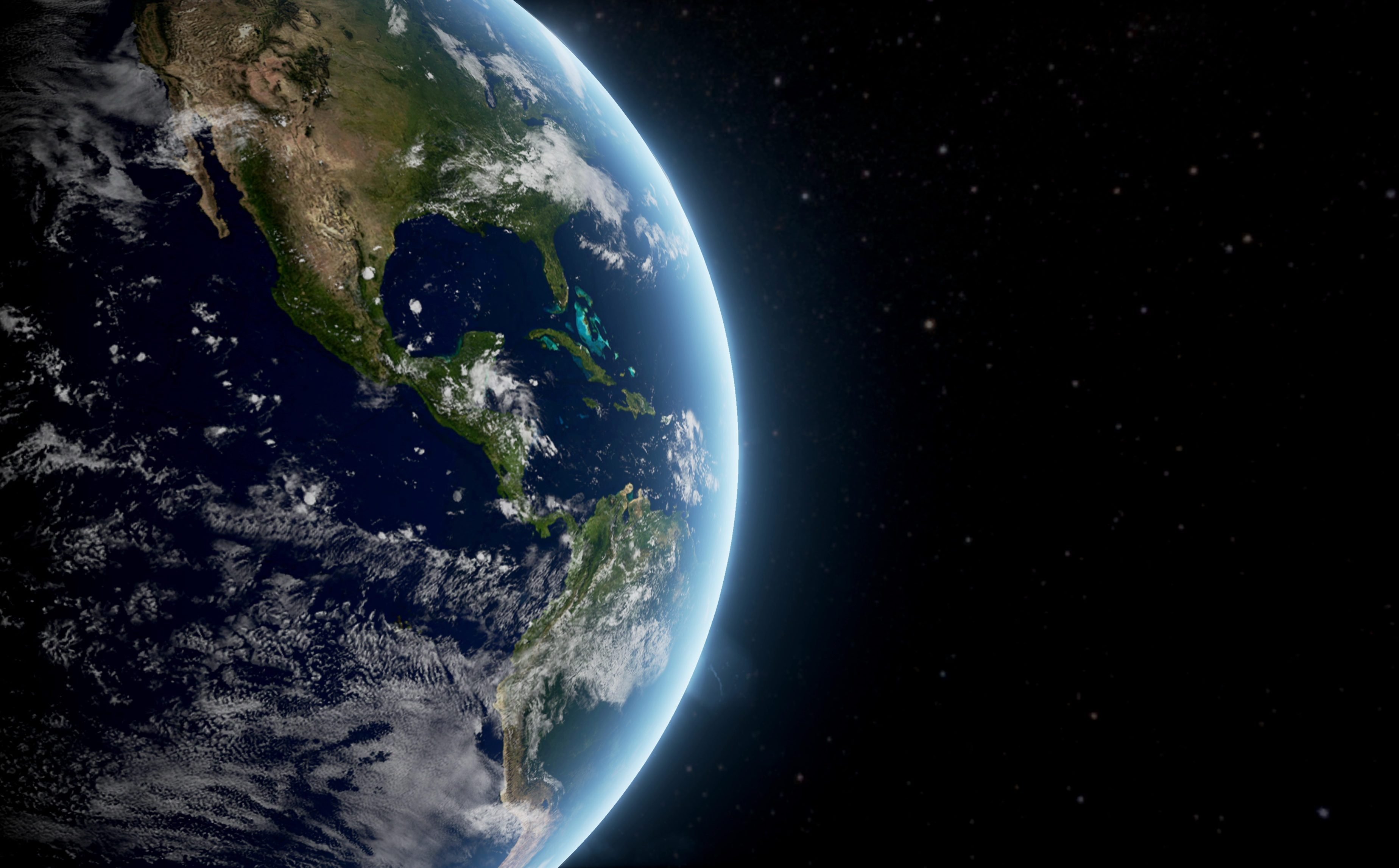 Planet Earth 3D Rendered Background (Elements of this image furnished by NASA)