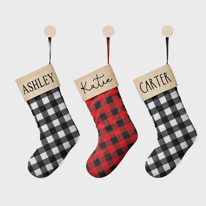 Plaid Christmas Stockings Via Etsy