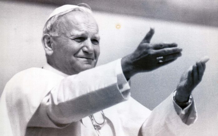 Mandatory Credit: Photo by Monty Fresco/Daily Mail/Shutterstock (1033675a) Pope John Paul Ii 1979 Pope John Paul Ii (dead April 2005) Blesses The Crowd During Pontificial Mass At Special Altar In Blonie District. ...popes Pope John Paul Ii 1979 Pope John Paul Ii (dead April 2005) Blesses The Crowd During Pontificial Mass At Special Altar In Blonie District. ...popes