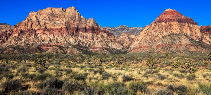 Panoramic view of Red Rock Canyon Conservation Area, Nevada.