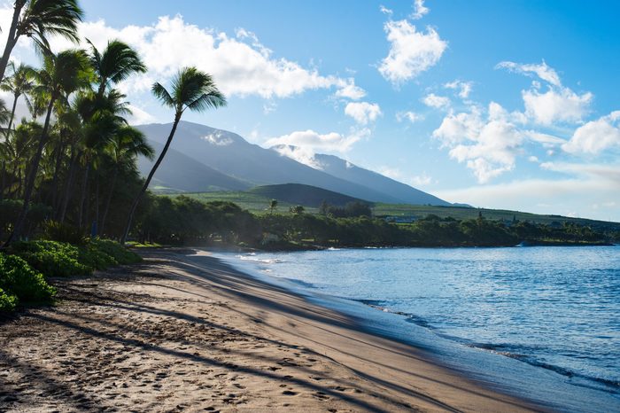 Lahaina beach on the island of Maui Hawaii