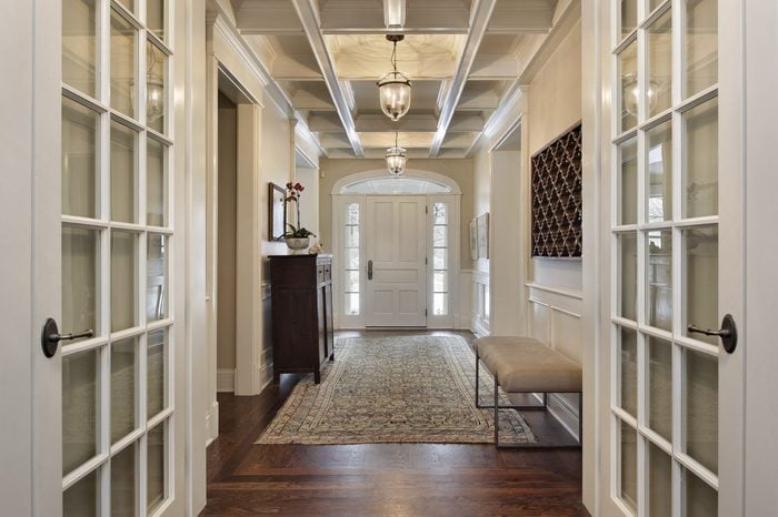 Foyer in upscale home with french doors