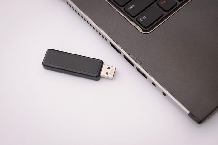 USB flash drive and Laptop 