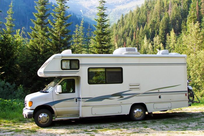 RV in the mountains