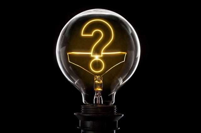 lightbulb with question mark