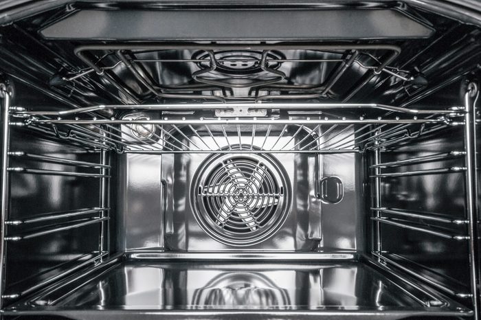 Inside of electric stove oven