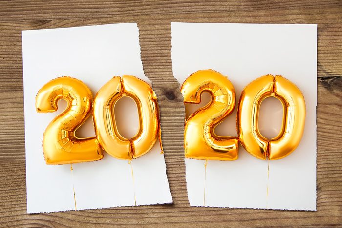 image of a ripped image of "2020" written in balloons