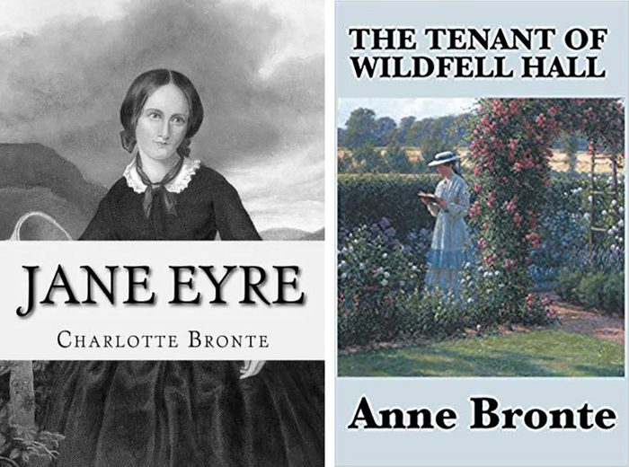 jane eyre book and the tenant of wildfeld hall