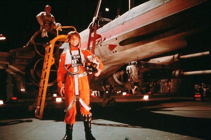Mark Hamill on the set of Star Wars Episode IV - A New Hope - 1977