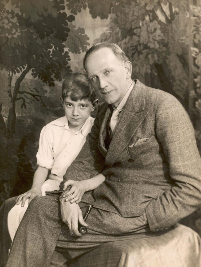 Alan Alexander Milne (1882 - 1956) British Author and Playwright Pictured with His Son Christopher Robin Milne (1920 - 1996) the Inspiration For His Famous Winnie the Pooh Books c.1932