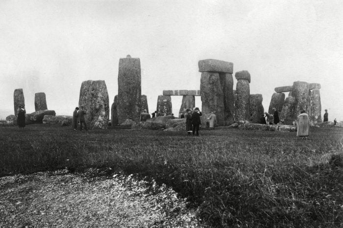 Visiting the Site On A Dull Day circa 1910