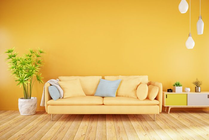 yellow living room