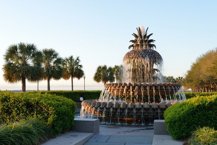 The Pineapple Fountain in Waterfront Park, Charleston, South Carolina, USA