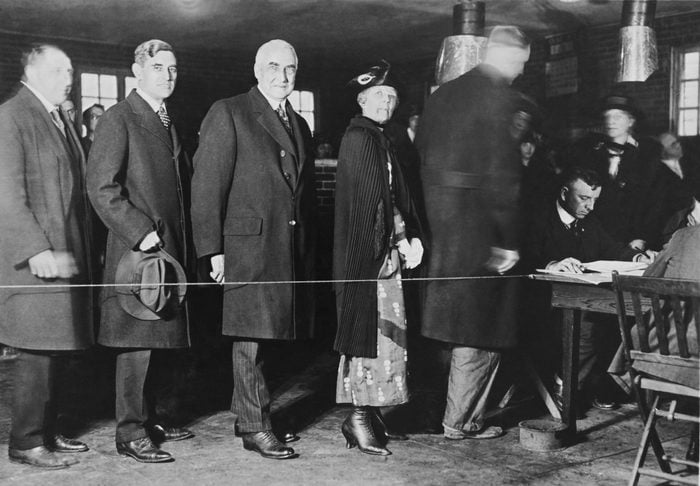 future first lady florence harding voting for president