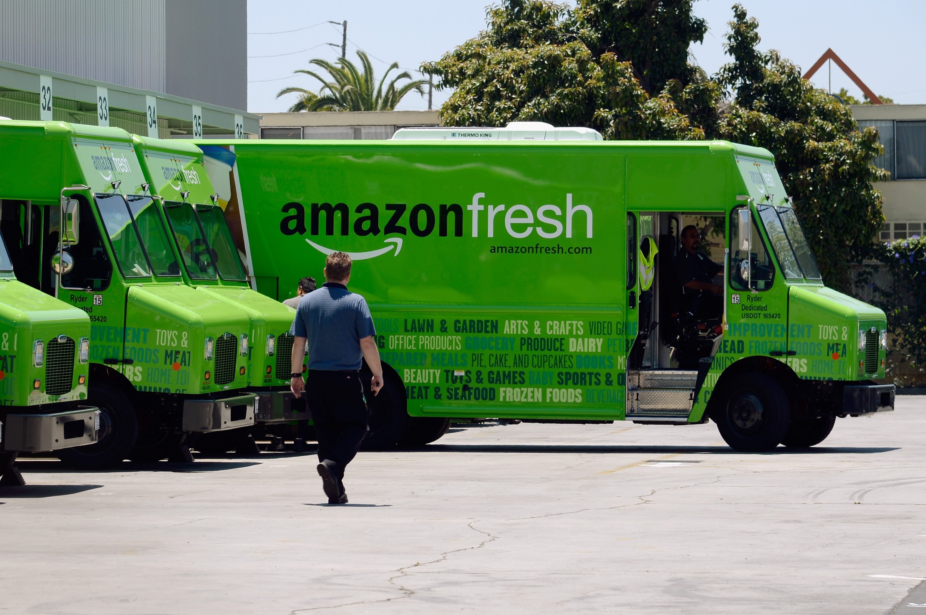 Amazon Fresh delivery truck