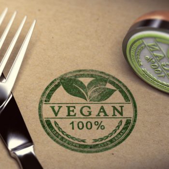 vegan stamp 100% fork knife