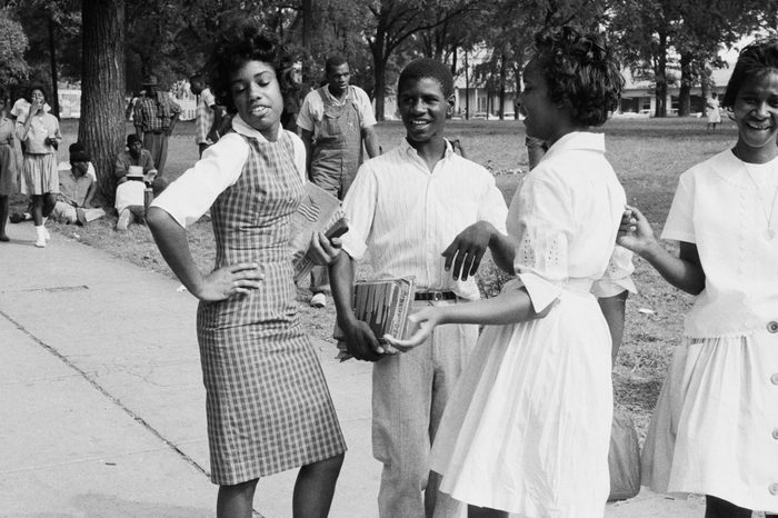 A group of African-American students in Birmingham, Alabama, February 1963