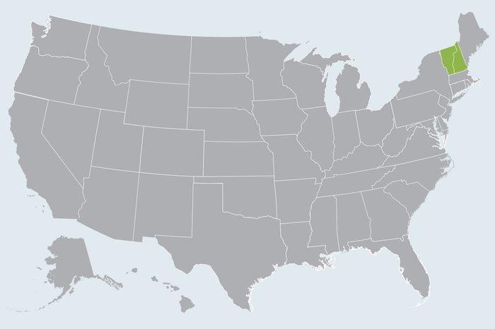 map showing state(s) to travel to in march