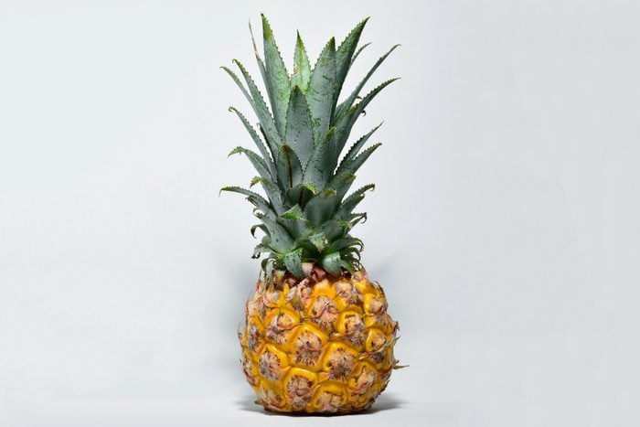 pineapple on a grey background