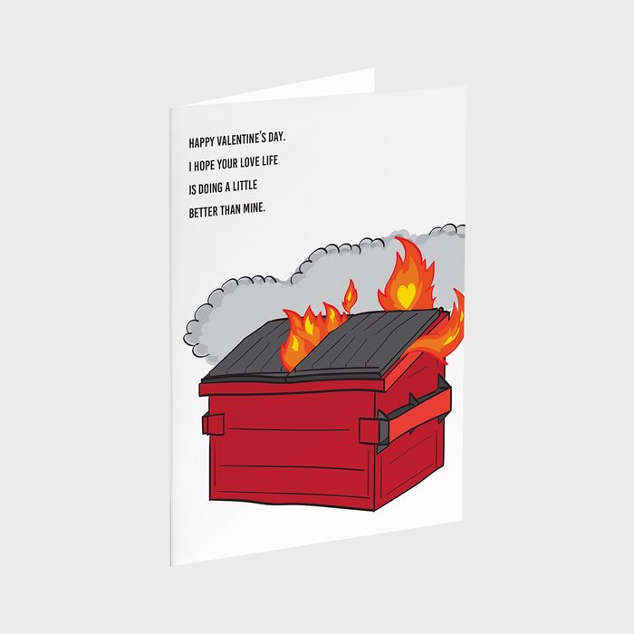 Dumpster Fire Valentines Day Card