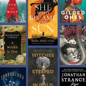 Fantasy Books grid on blue background