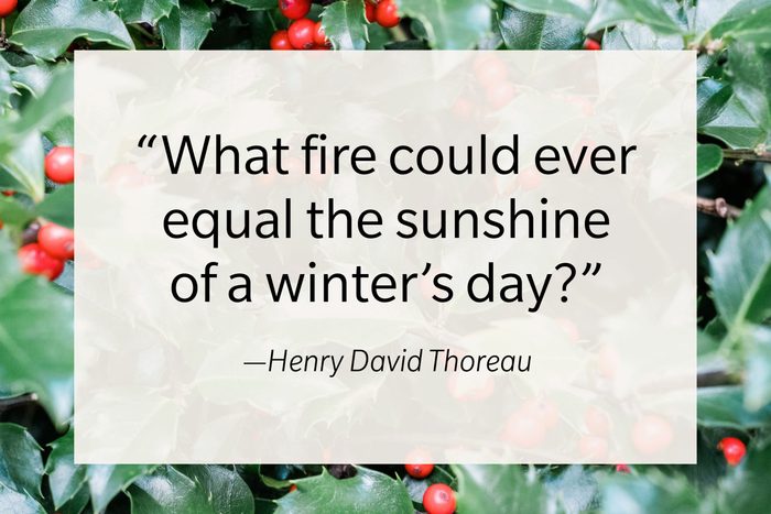 Henry David Thoreau Cozy Winter Quote