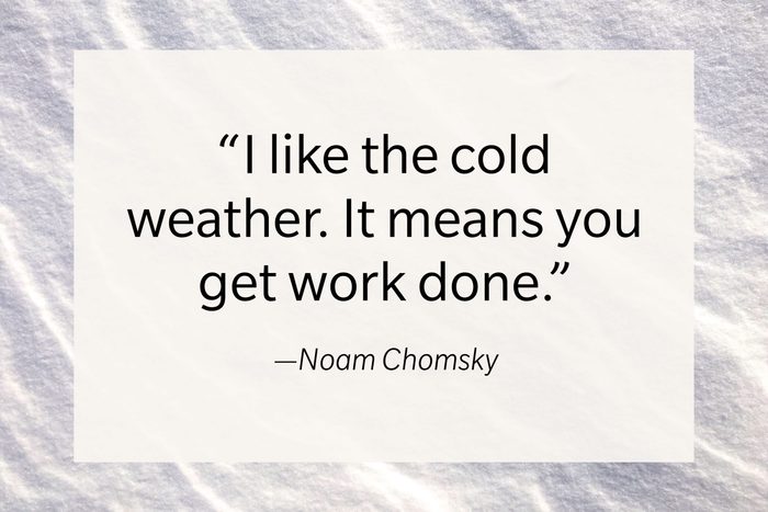 Naom Chomsky Cozy Winter Quote