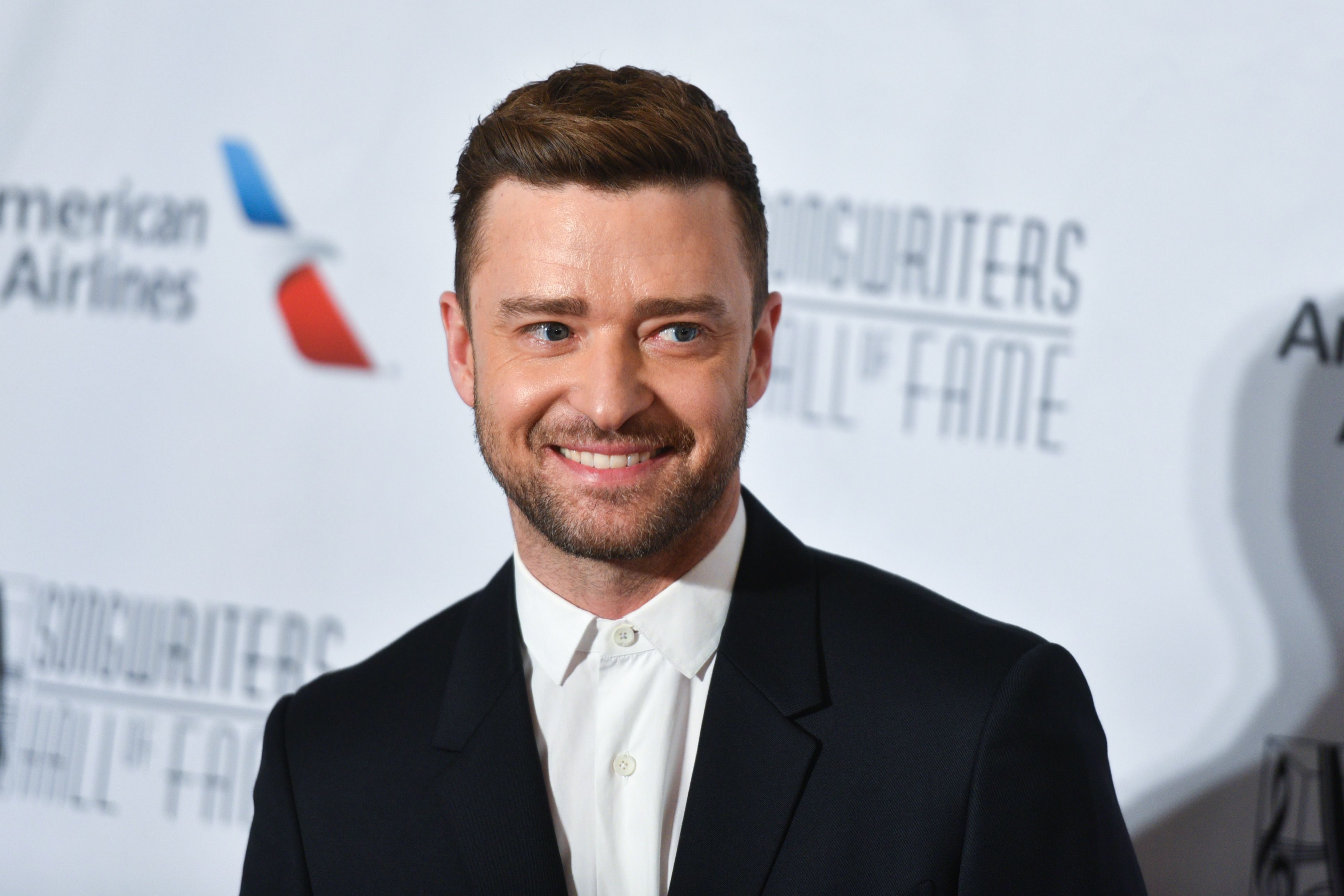 Mandatory Credit: Photo by Erik Pendzich/Shutterstock (10310162ak) Justin Timberlake Songwriters Hall of Fame Annual Induction and Awards Gala, Arrivals, Marriott Marquis Hotel, New York, USA - 13 Jun 2019