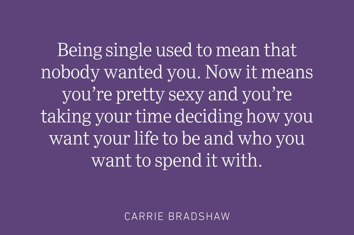 carrie bradshaw being single quote