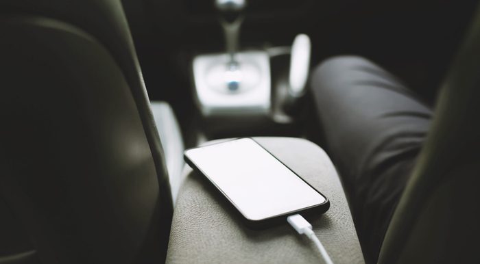 phone charging car console