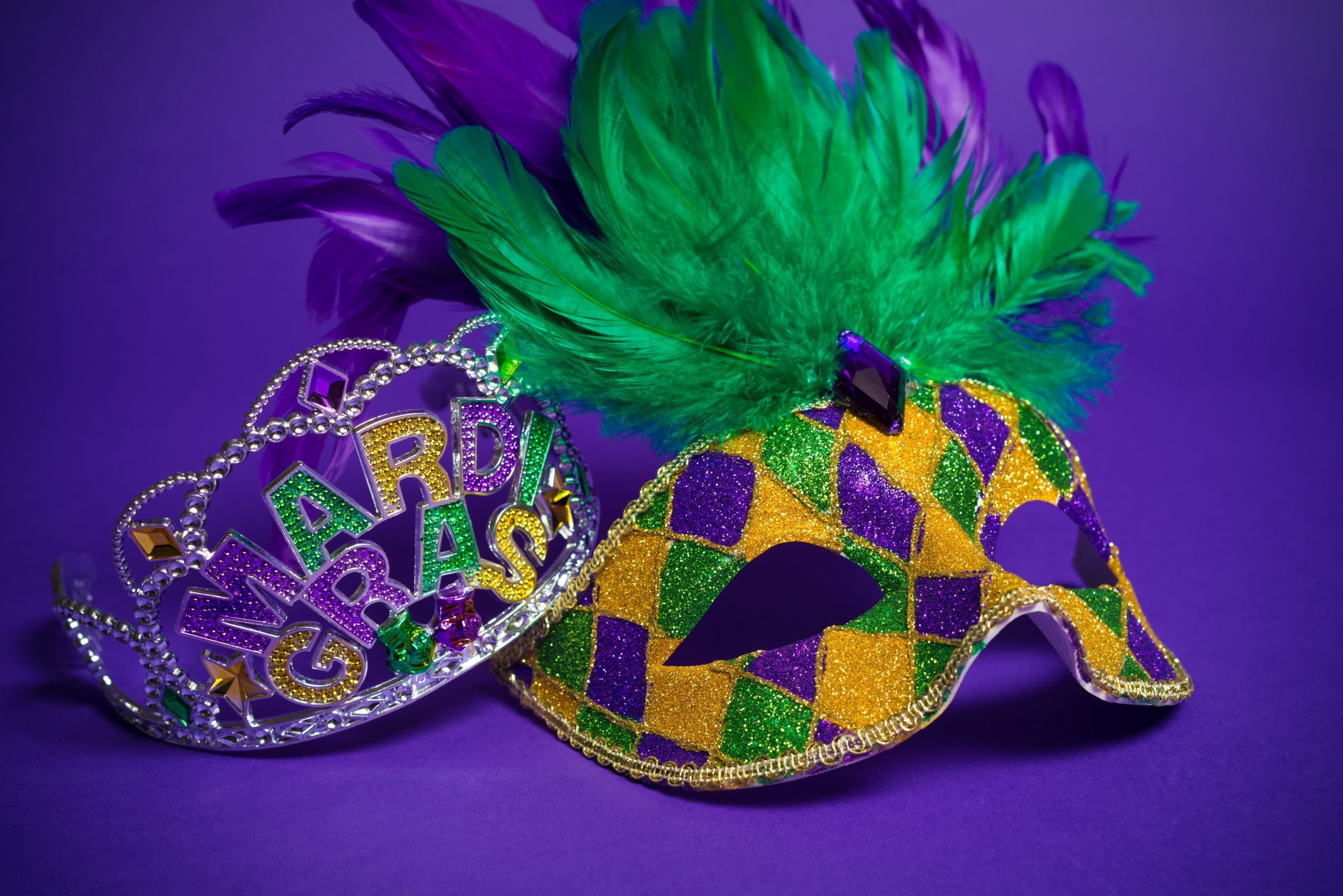 Details about   6-Piece Colorful Purple Green and Gold Mardi Gras Fat Tuesday Kit Party Suppl... 