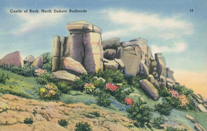North Dakota Badlands vintage post card