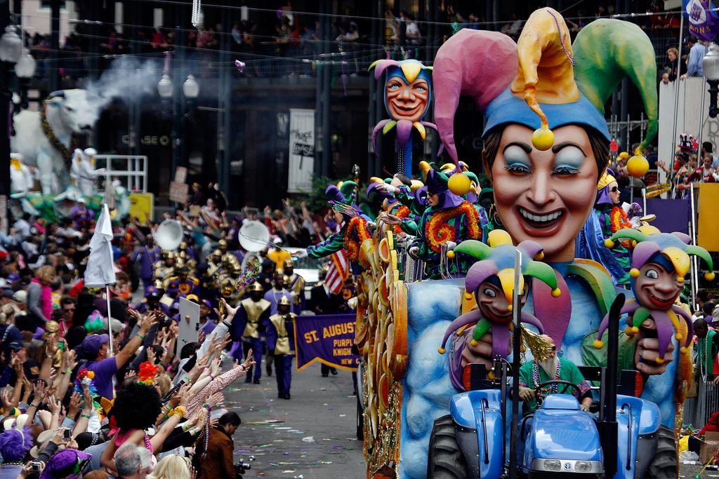 Mardi Gras new orleans float masks